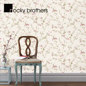 The environmental New Chinese style printed non woven wall paper wholesale for Living room bedroom restaurant TV wall wallpaper