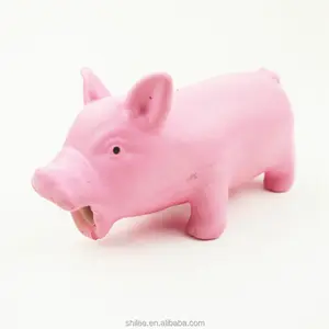 Weiche PVC Vinyl Schwein Hundes pielzeug maßge schneiderte Kunststoff Vinyl Schwein quietschende Spielzeuge