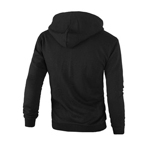 <span class=keywords><strong>Sudadera</strong></span> con Capucha Personalizada para Hombre, 100% Algodón, Térmica, con Bolsillo, Negra con Cordones Blancos - Product Image 2