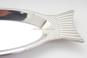 الجملة المطبخ الفولاذ المقاوم للصدأ الأسماك شكل تخدم صينية طعام طبق عشاء - Product Image 3