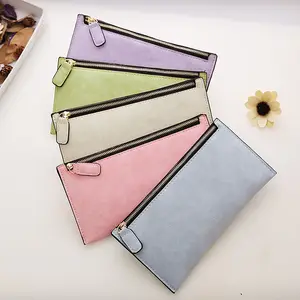 China Supplier Trend Fashion Long Wallet Women Slim Leather Money Bag Wallet