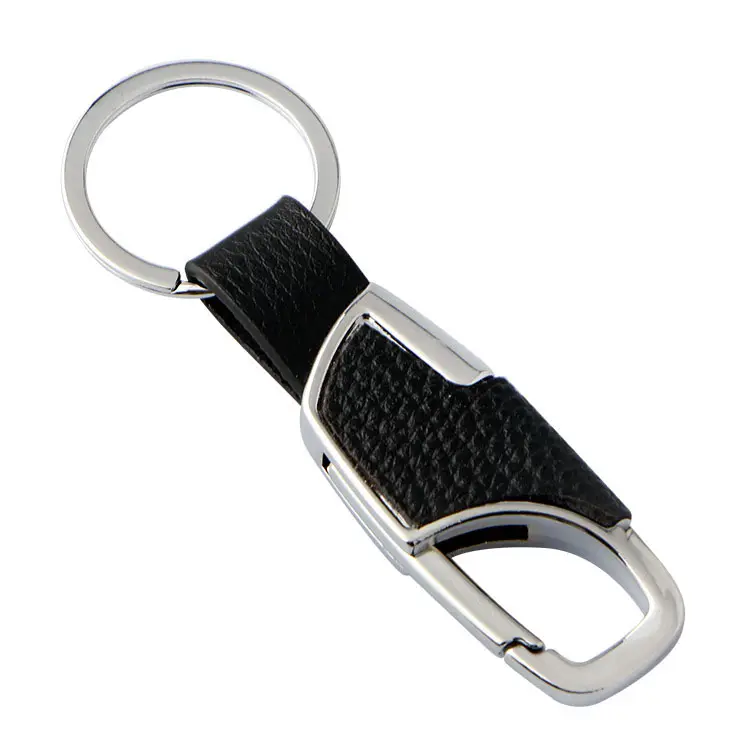 Classic Style Men Keychain Male Car Keyring PU Leather Key Chain Man's Waist/Strap Metal Auto Key Holder
