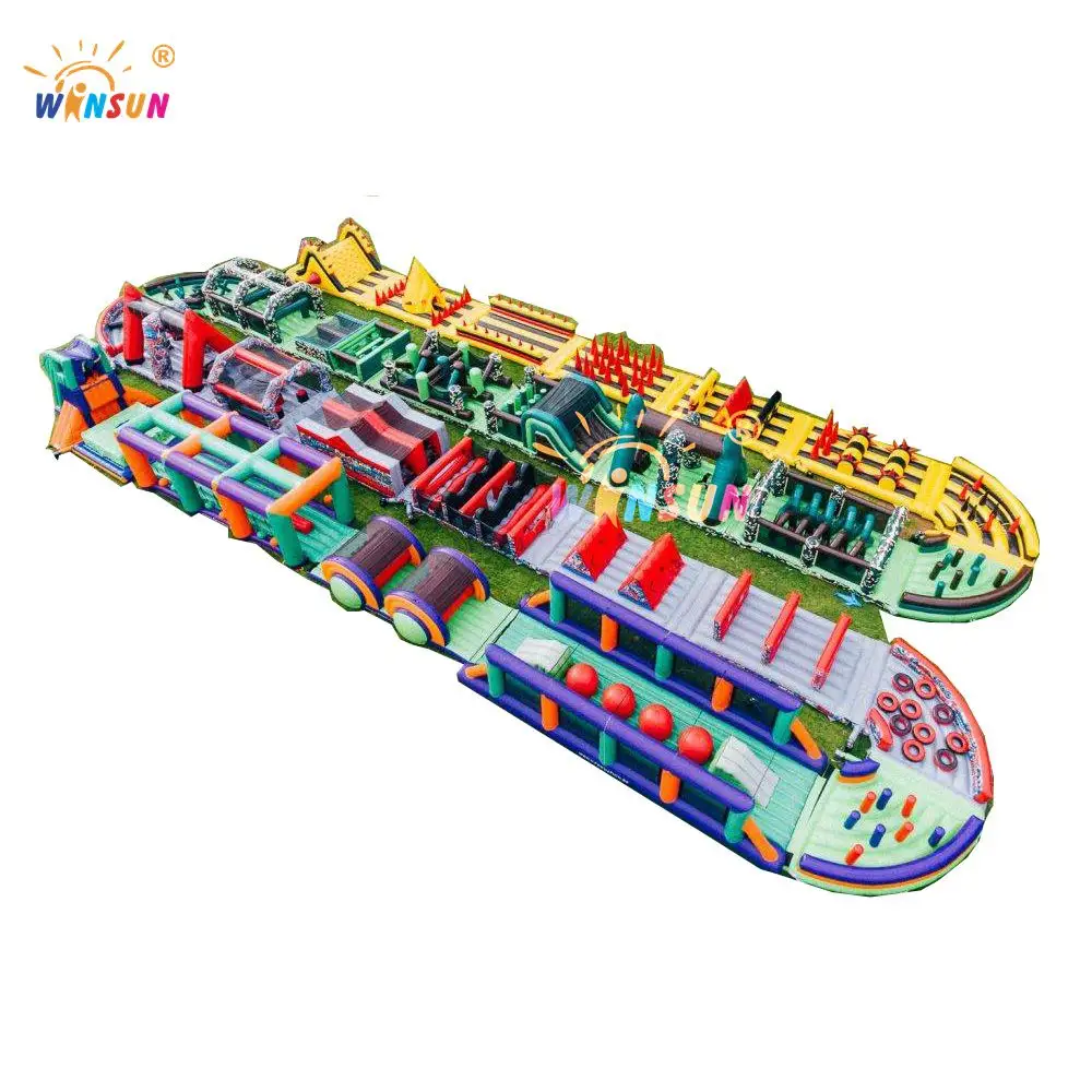 839ft/272m obstacle course,world biggest obstacle course inflatable for adult and kids