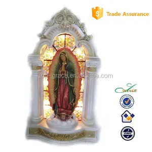 樹脂ledと教会の聖母像宗教グアダルーペ