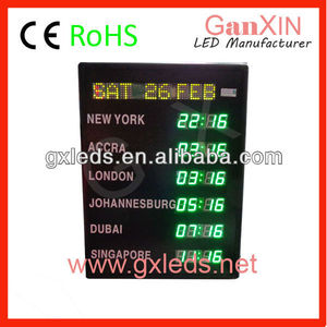 Vente chaude intérieur led numérique temps du monde horloge murale - Product Image 1