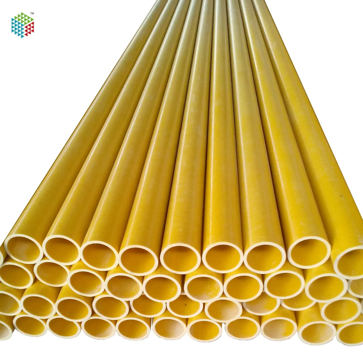 High strength and size stable pultruded fiberglass round tubes