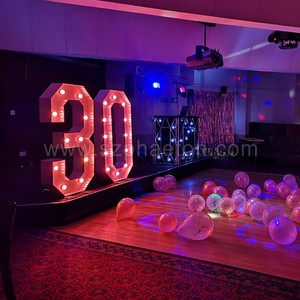 Decorazioni per Festa di Compleanno 30 Anni, Lettere e Numeri Giganti in Metallo con Luci LED, Alimentazione AC per Decorazioni di Compleanno - Product Image 4