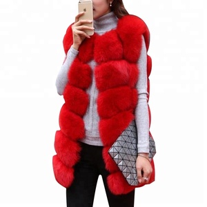 Invierno mujeres <span class=keywords><strong>Chaleco</strong></span> de piel genuino Fox <span class=keywords><strong>Chaleco</strong></span> de piel Real Fox Fur Gilet <span class=keywords><strong>para</strong></span> las niñas - Product Image 1
