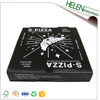 Hochwertiger 12-Zoll-Wellpappkarton Benutzer definierte schwarze Pizzas ch achtel Voll farbig bedruckter Falt karton aus Papier