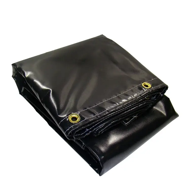 Black Heavy Duty Waterproof Industry PVC Coated/Laminated Tarpaulin Truck Cover Tarp