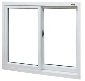 China supplier low-e sliding window upvc white frame slide windows with grill design