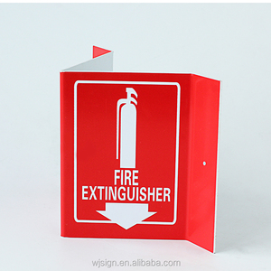 Sinal extintor de incêndio luminoso personalizado, sinal de extintor de incêndio em pvc montado de 3 vias - Product Image 5