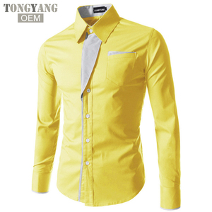 TONGYANG New Fashion Brand Camisa mascolina camicia a maniche lunghe uomo coreano Design sottile formale Casual camicia da uomo - Product Image 3
