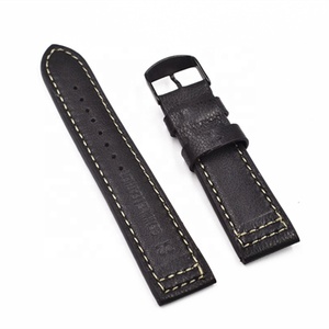 22mm hanno stock fashion product classic split hide <span class=keywords><strong>bracciale</strong></span> per <span class=keywords><strong>orologio</strong></span> in vera pelle cinturino per <span class=keywords><strong>orologio</strong></span> in pelle nera - Product Image 3