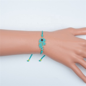 MI-B180391 Moyamiya Miyuki elefante suerte pulsera India hecho a mano con cuentas - Product Image 2