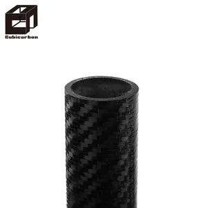 High Quality 3K Plain Glossy Carbon Fiber Tapered Tube Pole 1.8 Meters Long For Fishing Gaff