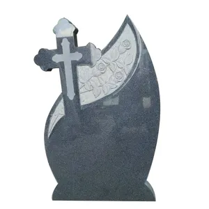 Lápida rumana G654, lápida de granito, Cruz Celta católica, lápida de cementerio con precios de grabado