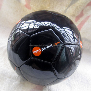 Venta <span class=keywords><strong>directa</strong></span> de fábrica barato PVC Pu cuero butilo vejiga balón de fútbol cliente Logo diseño negro tamaño 5 Disponible muestra gratis - Product Image 3
