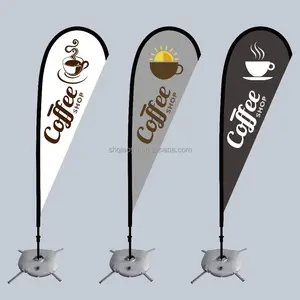 ร้อนขายราคาถูกโฆษณาน้ำตาธงธงสำหรับร้านกาแฟทำในประเทศจีน
