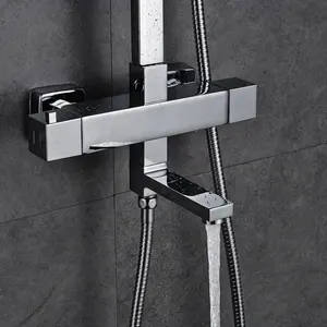 ROVATE 현대 디자인 목욕탕 온도 조절 장치 샤워 체계, 다기능 잘 고정된 샤워 고정되는 금관 악기 꼭지