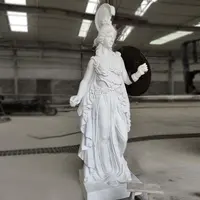 עתיקות יווני דמות פיסול גדול גודל לבן שיש אתנה פסל