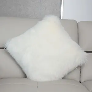 Faux fur cuscino rafforzare capelli lunghi cuscino copre la pelle di pecora cuscino casi