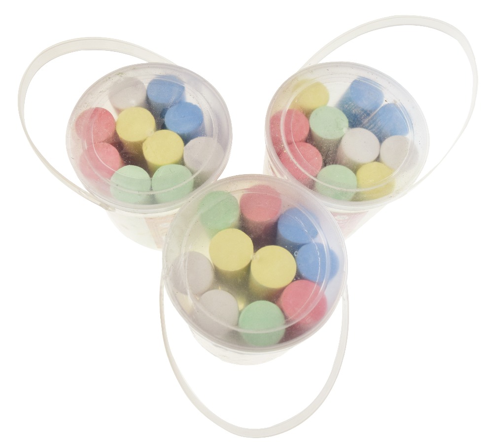 Большой белый цветной мел, школьный мел для тротуара