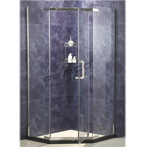 A Forma di Diamante di Base Bagno con Doccia Cabina Impermeabile Wc in Acciaio Inox Recinzione - Product Image 1
