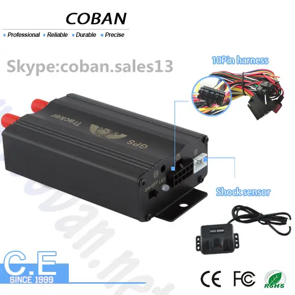 low power consumption gps tracker tk 103 coban with sleep mode & Android IOS APP gps car tracker