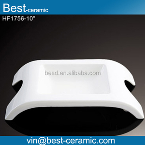 Ventes directes d'usine fine qualité distinctif quatre <span class=keywords><strong>pieds</strong></span> conception blanc porcelaine de noël plaques. - Product Image 1