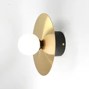 wall light bronze modern chandelier wall for Corridor aisle entrance glass brass sconce