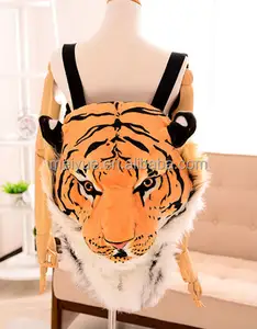 Mochila estilo europeu tigre head, bolsa