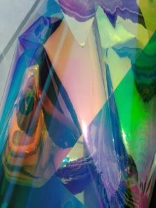 <span class=keywords><strong>Film</strong></span> arc-en-ciel translucide de couleur bleu clair qui donne une couleur magnifique et un effet irisé. - Product Image 3