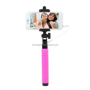Gel de sílice antideslizante mango tomar selfie stick para teléfonos móviles, holding selfie palo con el clip + cable - Product Image 1
