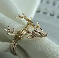 זהב פרה מפית טבעת מפית גביש מחזיק 4cm qn19042906