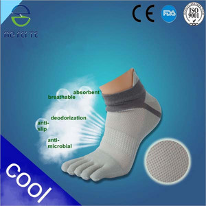 Hombres de desodorización antibacteriana Five Finger Toe calcetines venta al por mayor - Product Image 4