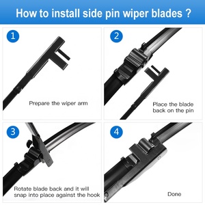 Plumas Limpiaparabrisas Delanteras para Automóvil, Brazos Laterales con Pasador, 26 Pulgadas, Negras, para Volkswagen Touareg 2002-2017, Garantía de 12 Meses - Product Image 6