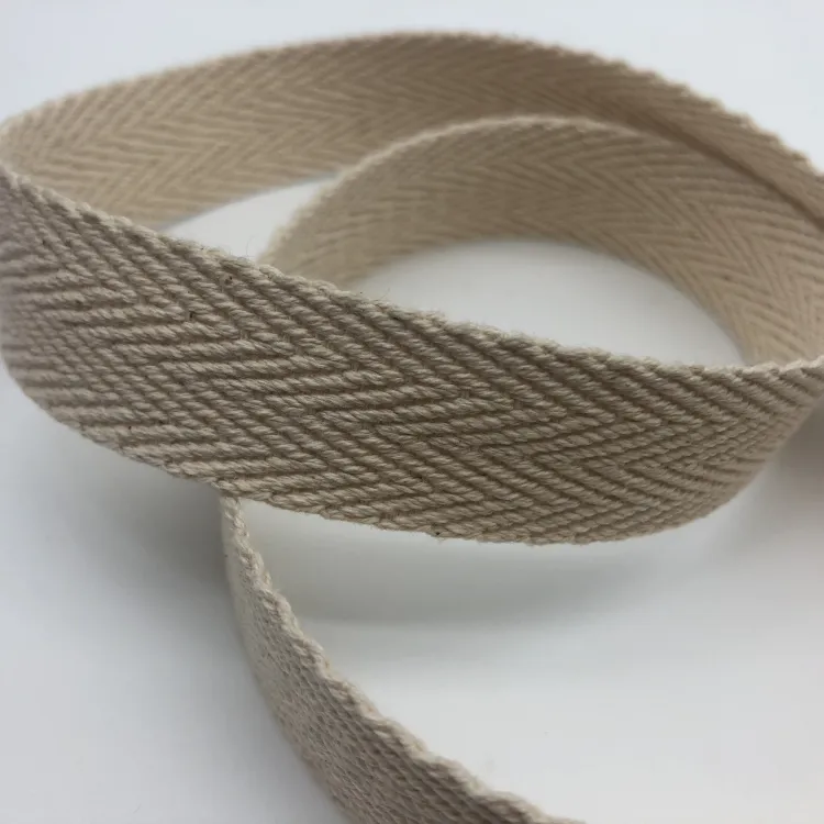 Hot sale linen color polyester webbing belt custom woven webbing