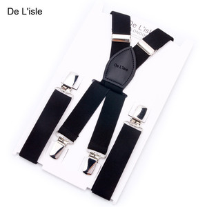 Hamocigia Clip Work Apron for the Wedding Custom Design Logo 4 Clips Elastic Button <strong>Trouser</strong> Brace Suspenders <strong>Belt</strong> for Men - Product Image 4