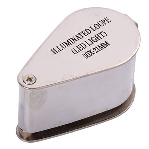 Verlichte Fluitstijl 30X21Mm Loep 30x Vergrootglas Met Led Licht, Jewler 'S Loupe - Product Image 1