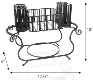 Fabricación de Metal apilable Buffet Caddy Soporte para utensilios Encimera Mesa Cubiertos Organizador Estante - Product Image 3