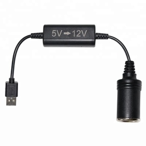 Onduleur 5v à 12 V Convertisseur Adaptateur 5V 2A USB UN Mâle à 12 v Voiture Allume-cigare prise Femelle