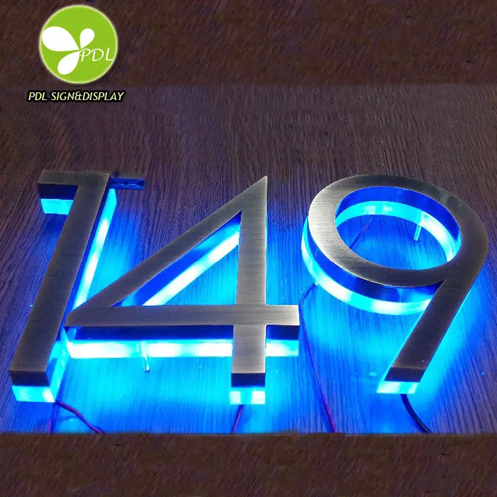 Waterproof custom door sign 3D backlit LED channel letter wall sign reception sign