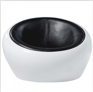 Salotto in fibra di vetro in pelle spitfire aviatore lounge scoop mezza cupola divano set di mobili da soggiorno pronti per la spedizione - Product Image 3