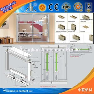 Hot!!! Nhôm Hồ Sơ Đùn Nhôm Hồ Sơ, Trượt Cửa Tủ Quần Áo Đường Ray, Nhôm Tủ Quần Áo Cửa Khung - Product Image 4