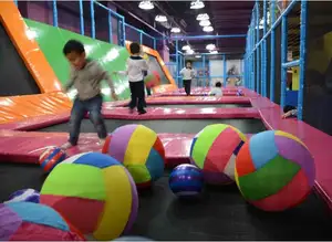 The Trampoline Park Cheer Amusement Giant Commercial Trampoline Park With Foam Pit And Basketball Course