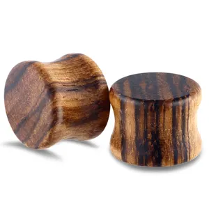 Wooden Ear Plug Tunnels Double Flared Saddle Stretching Gauge Expander Body Piercing Set Wood Tunnels Gauges Plug