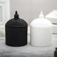 Wholesale Unique White Black Frosted Gold Candle Glass Jars for Candle  Making