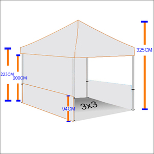 10x10 hızlı up katlanır gazebo fuar olay kolay kurulan çadır özel baskı gölgelik - Product Image 2
