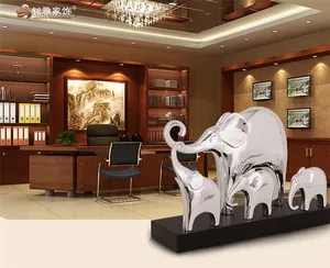 Wholesale Custom Home Offer Resin Animal Figurines Mon and Son Elephant Decoration Craft Statue